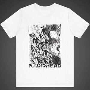 Radiohead Scribble Graphic Band T-Shirt Vintage Rock Tee 90
